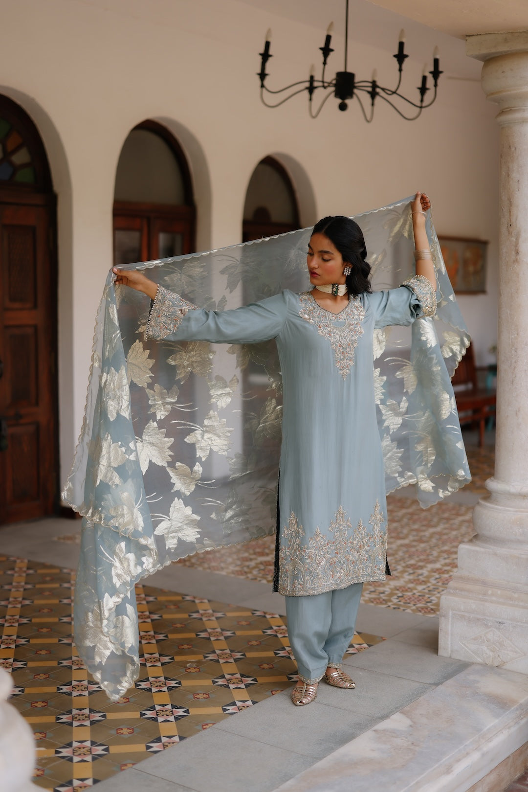 Azra Straight Shirt & Salwar - AMRINSAHI