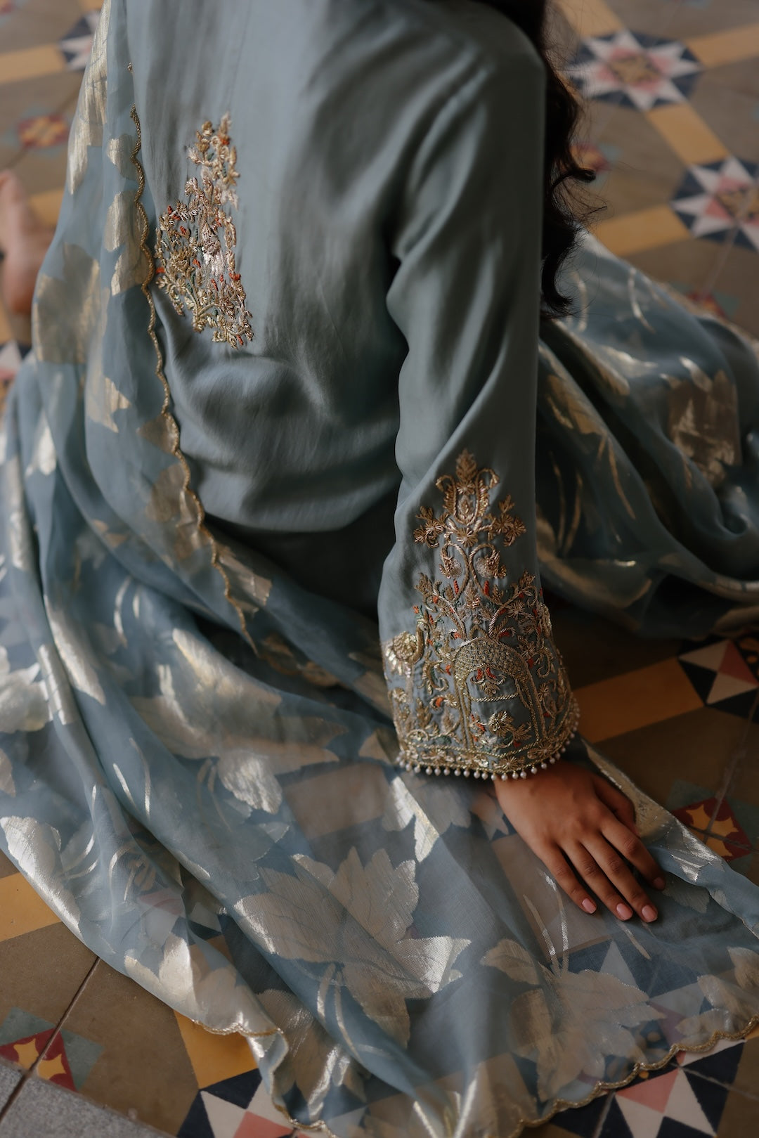Azra Straight Shirt & Salwar - AMRINSAHI