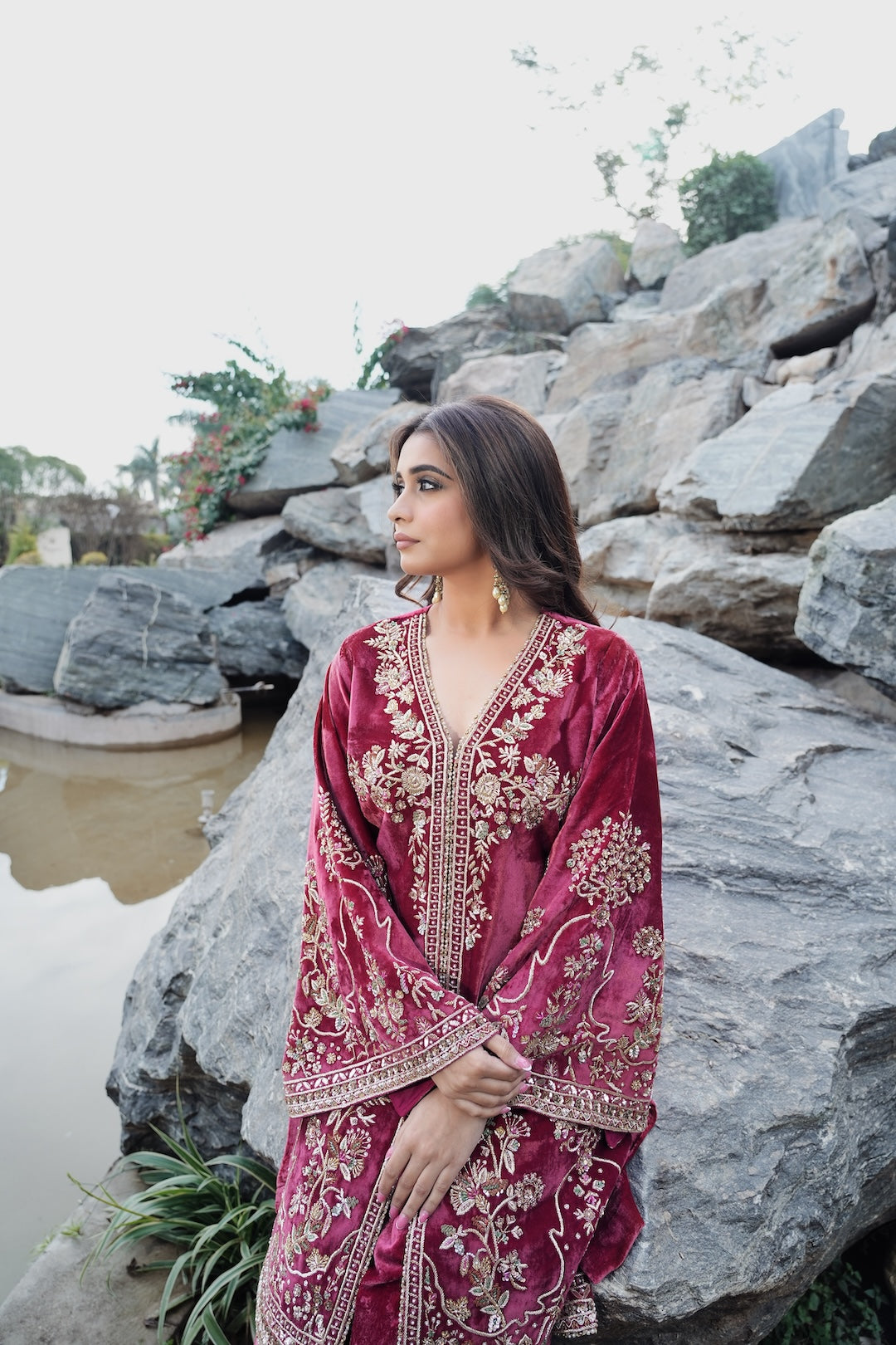 Rouge Shaneel suit set - Amrinsahi