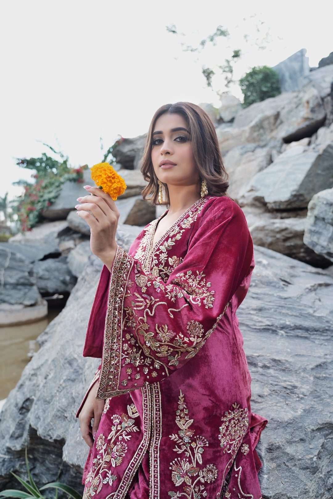 Rouge Shaneel suit set - Amrinsahi