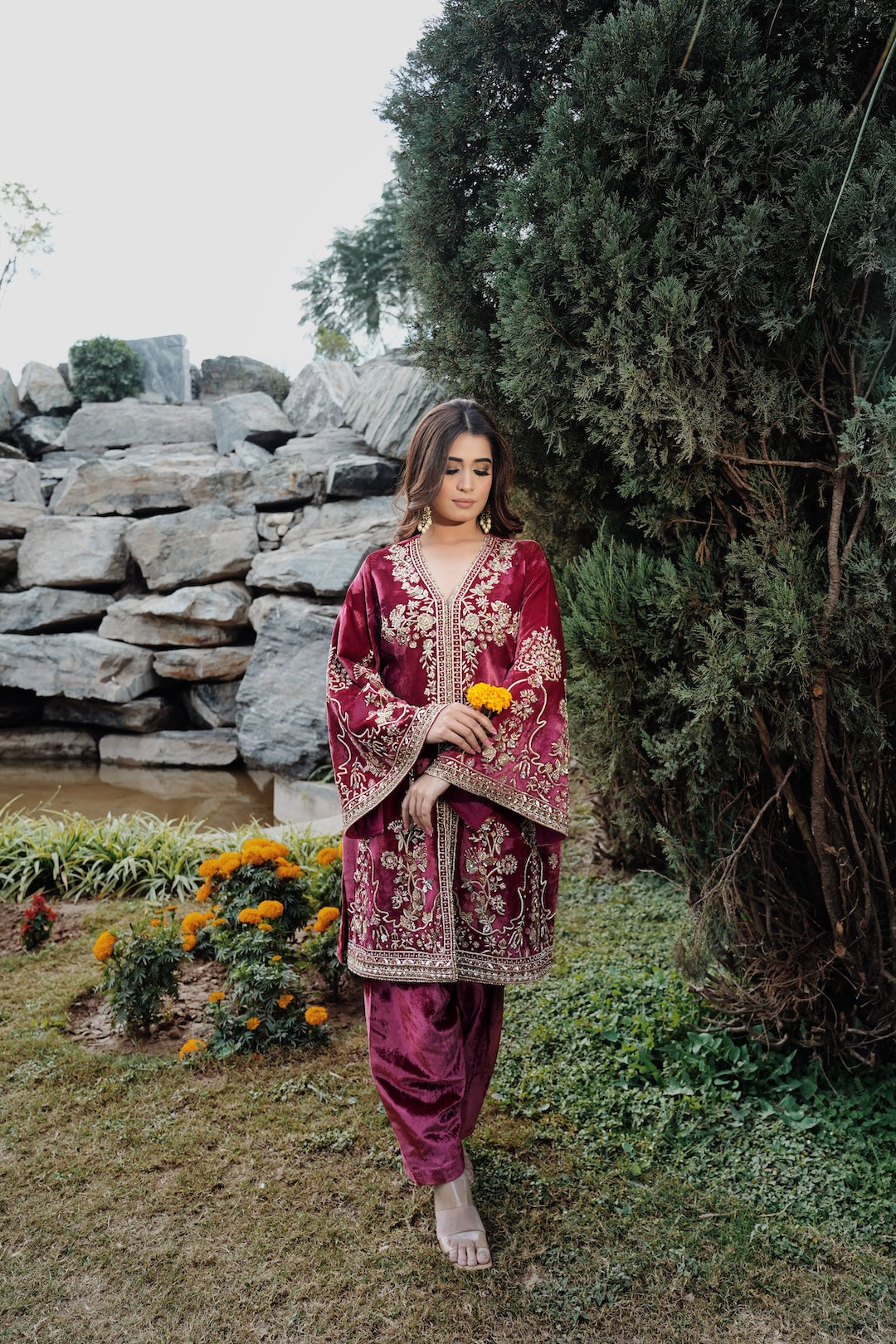 Rouge Shaneel suit set - Amrinsahi