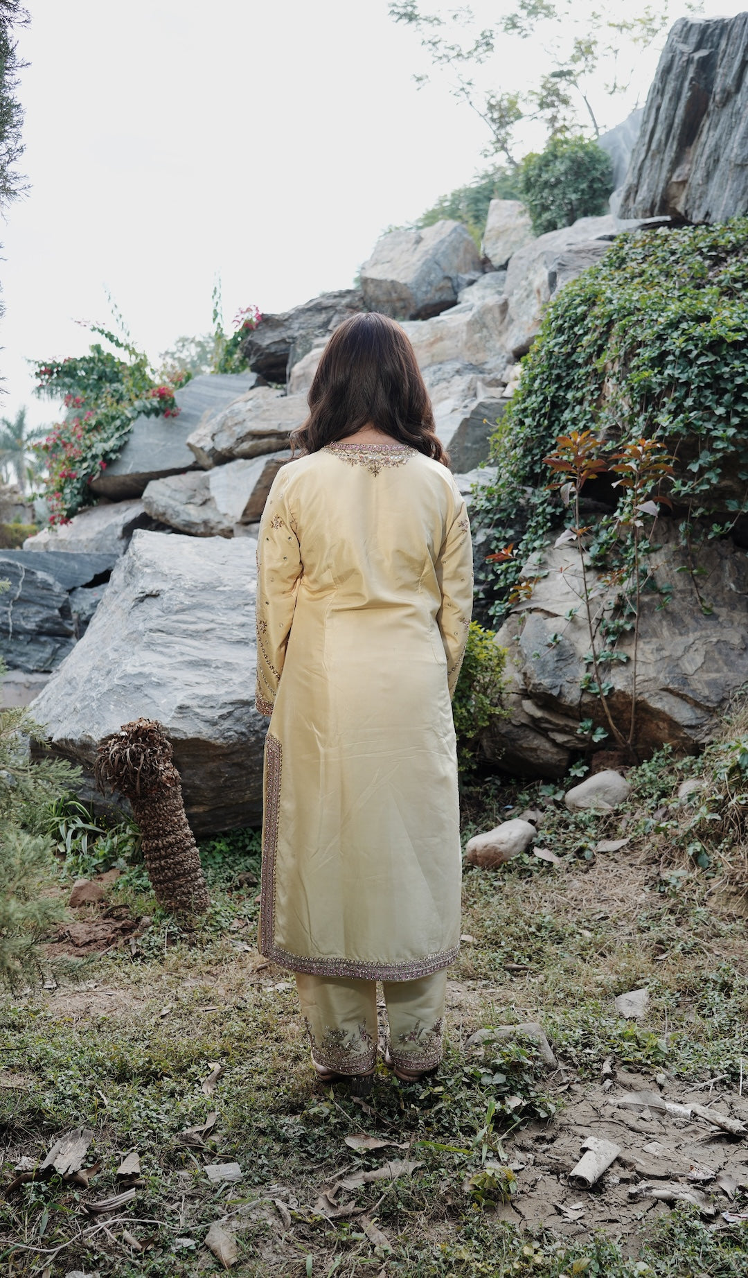 Light Gold kurta set - Amrinsahi
