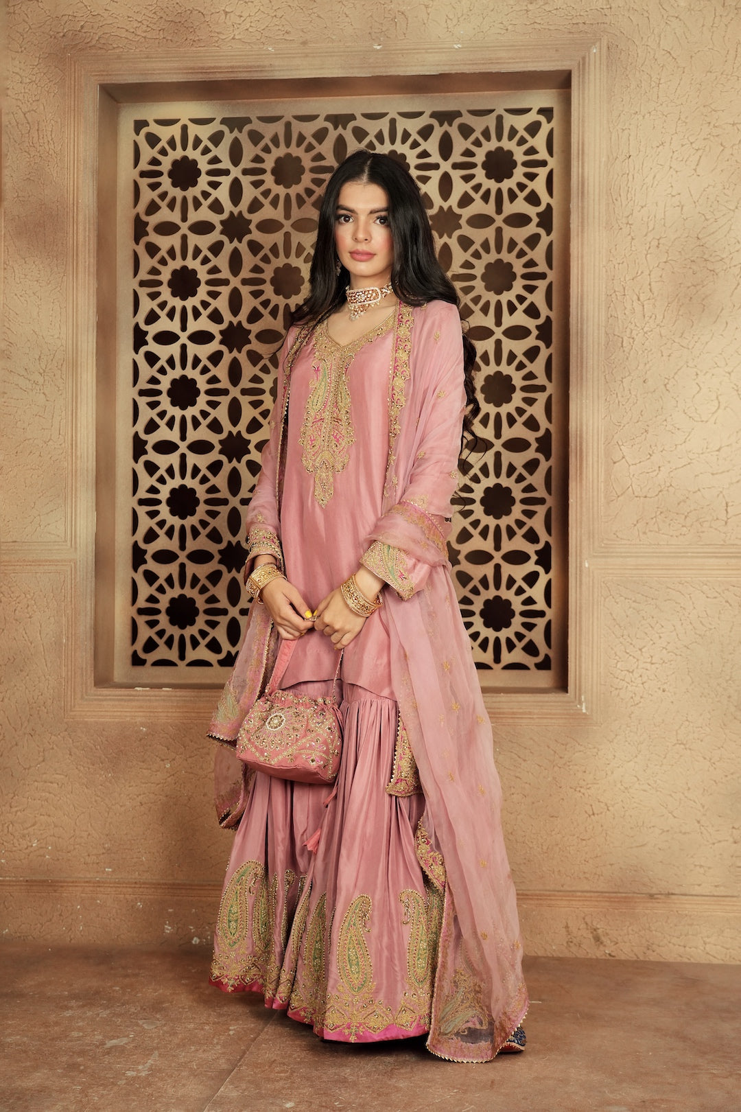 The Rose Gharara - Nameh by Amreen