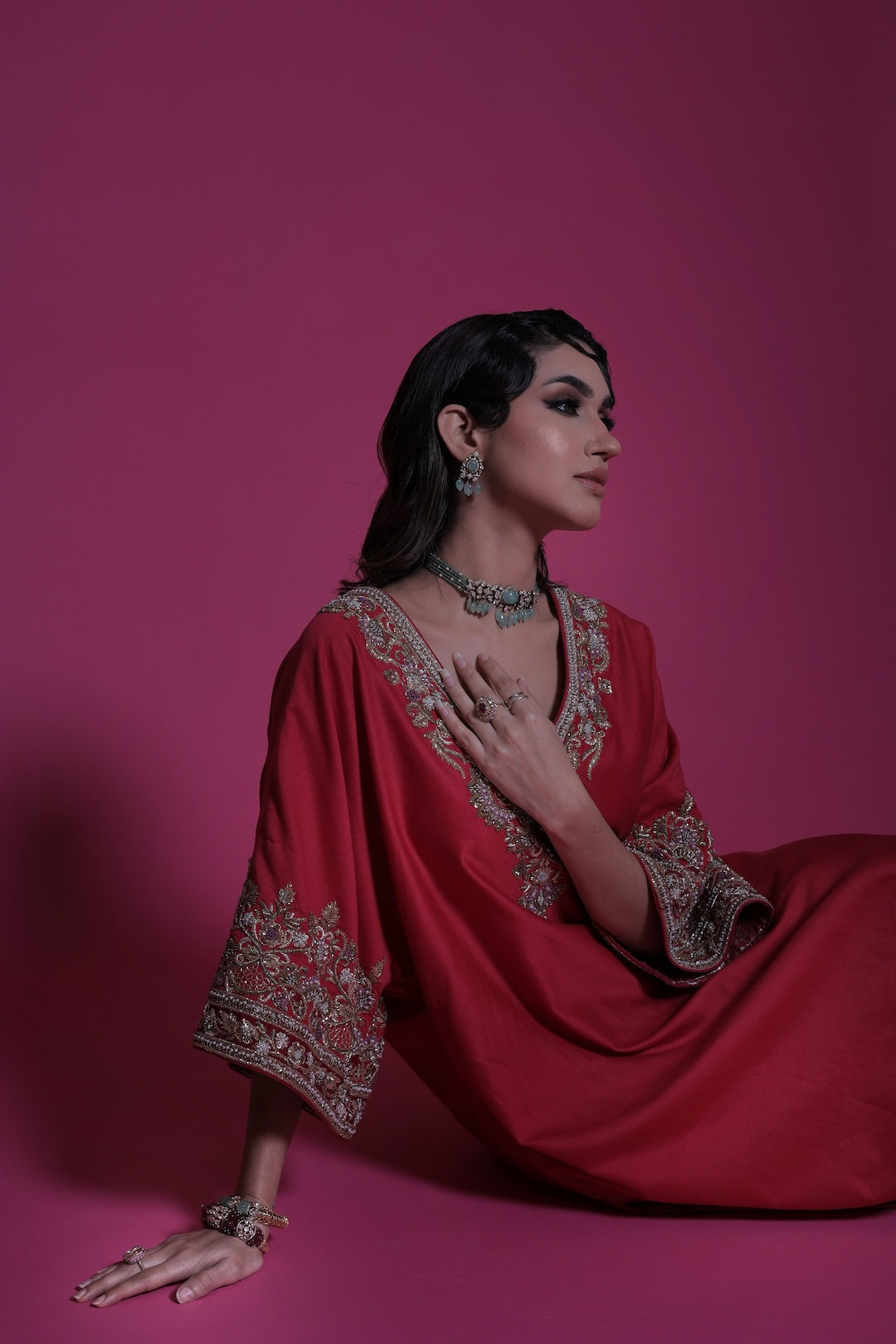 Maya - Lush Red Choga - Lola BIBI by Amrinsahi