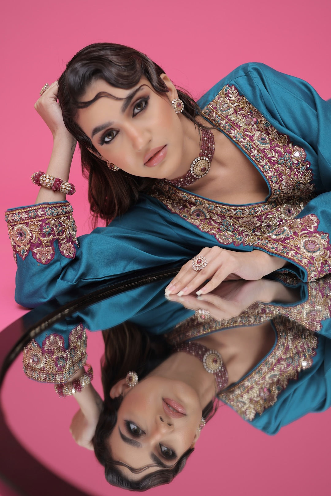 Maya - Magnificent Blue Kalidar Choga - Lola BIBI by Amrinsahi