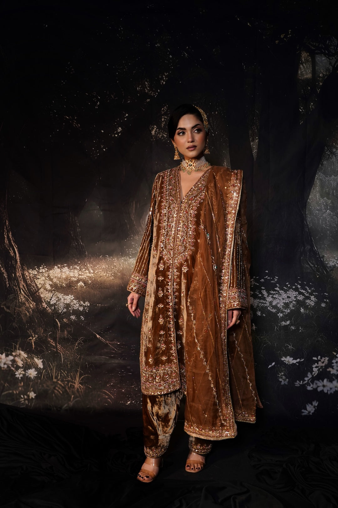 Gul Shaneel Salwar Kameez  - AMRINSAHI