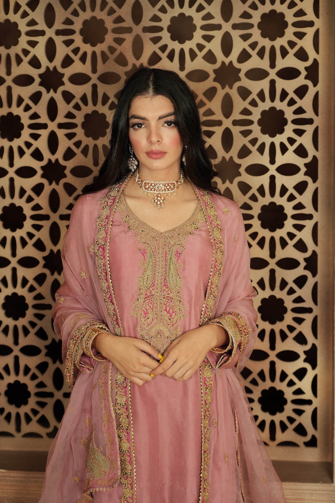The Rose Gharara - Nameh by Amreen
