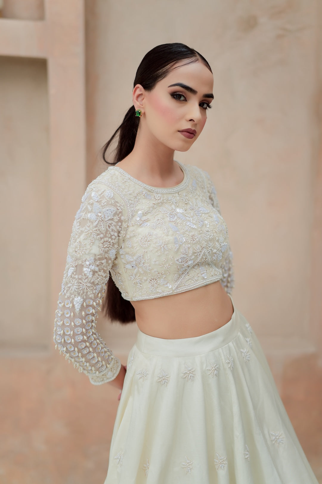 Ivory Lehenga Set - Amrinsahi