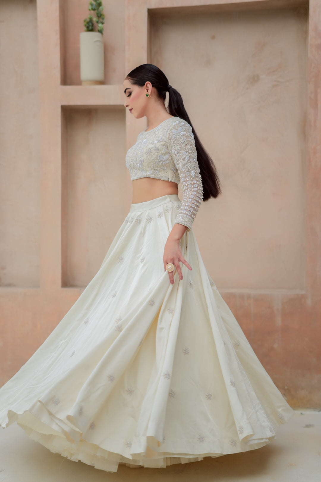 Ivory Lehenga Set - Amrinsahi