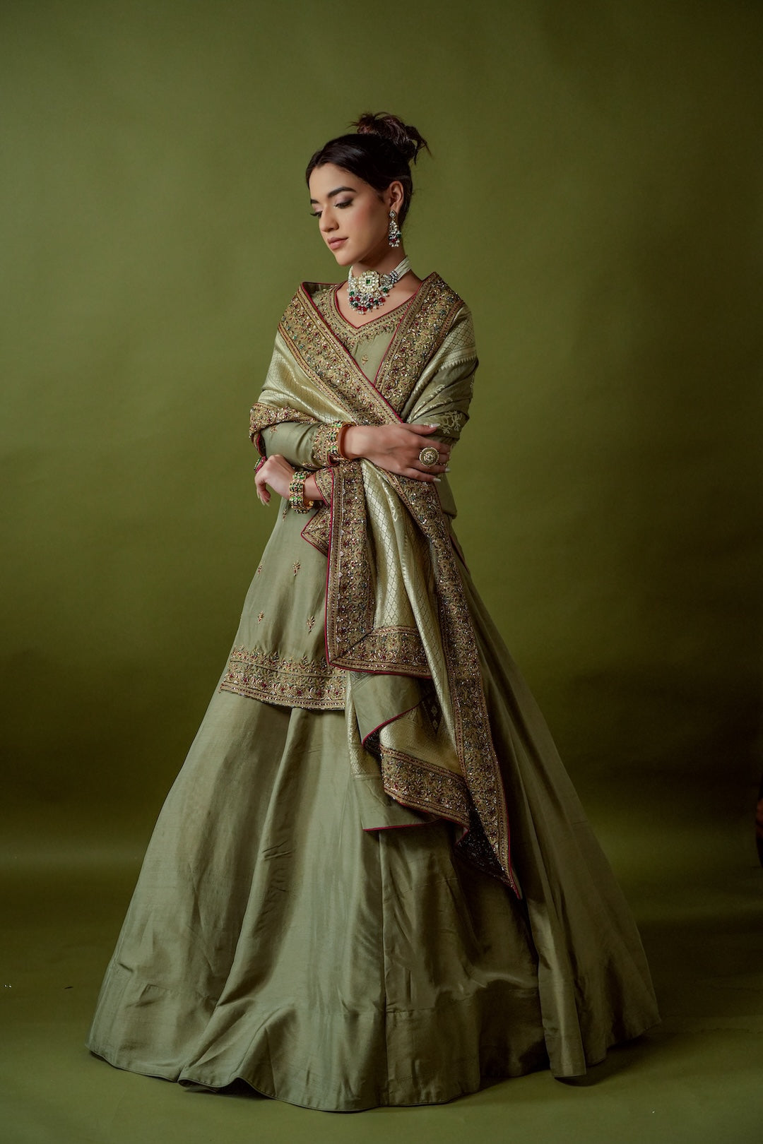 Banarasi Silk Lehenga Set - Amrinsahi