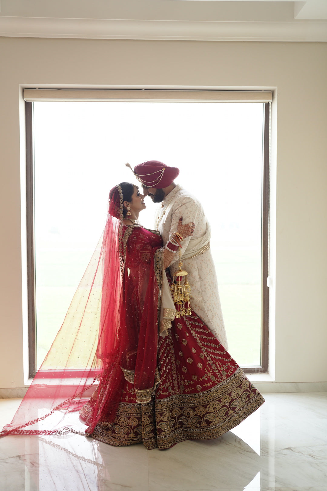 Noor, Red Bridal Lehenga - Nameh by Amreen