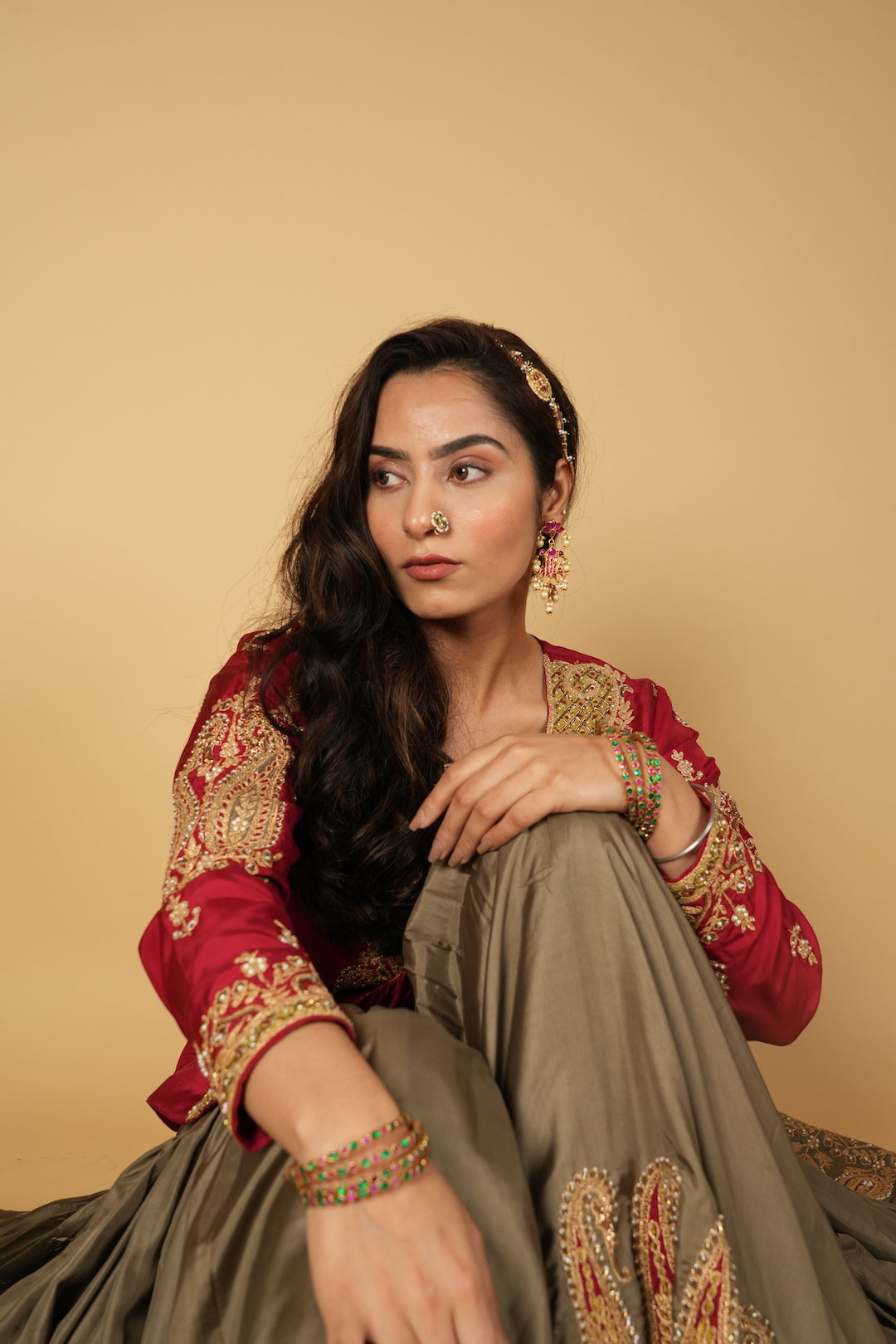 Haseena Gharara in Ruby - Nameh by Amreen