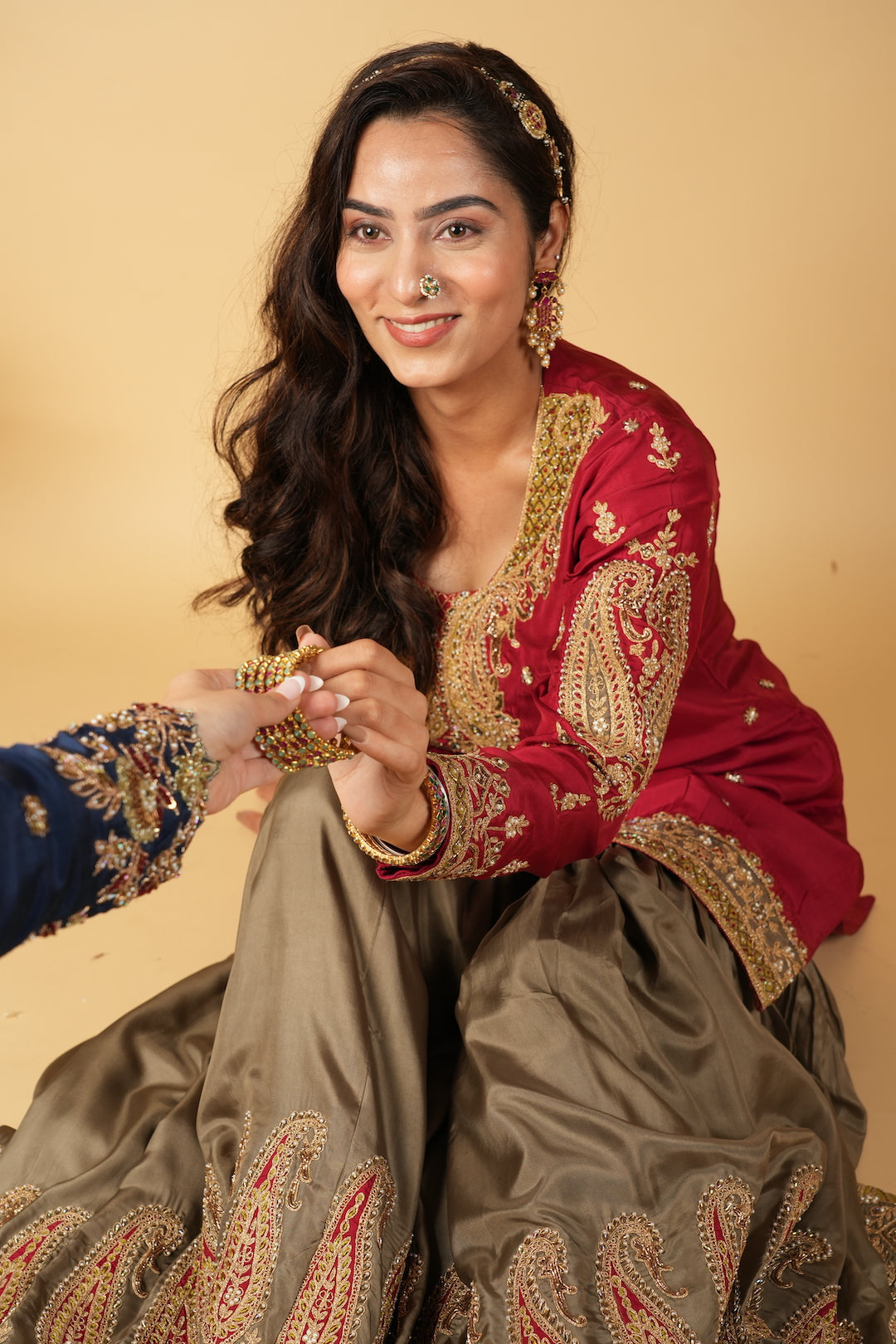 Haseena Gharara in Ruby - Nameh by Amreen