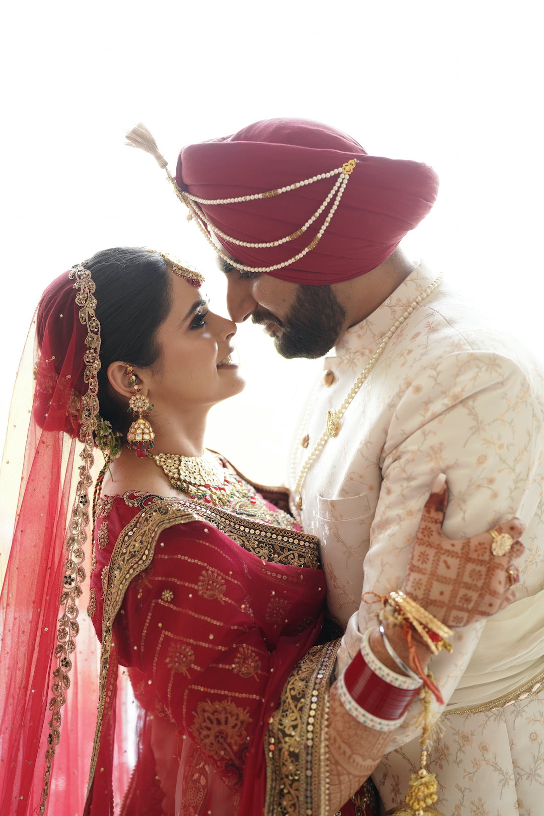 Noor, Red Bridal Lehenga - Nameh by Amreen